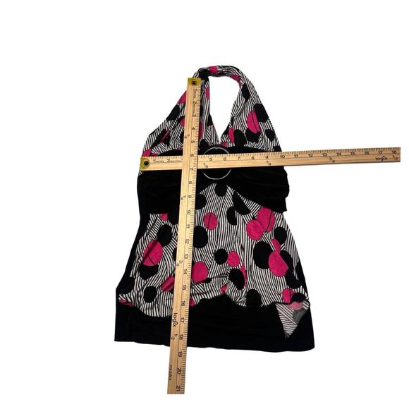 Hot Fash Super Vintage 90s Early 2000s Y2K Haltered Plunging Polka Dot Top - Picture 4 of 5